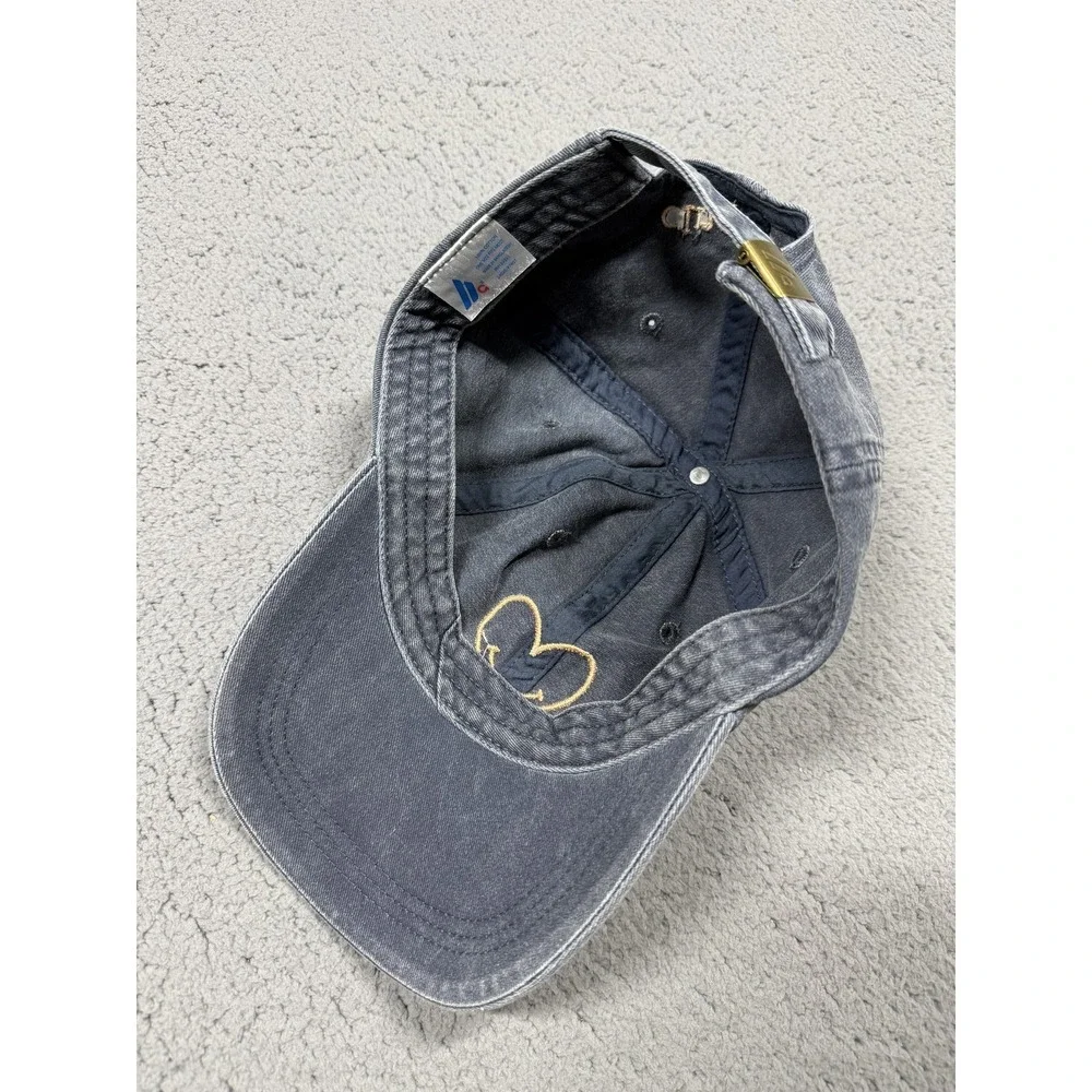 Cinq A Sept Hat Baseball Cap Womens One Size Blue Denim Smiley Heart Logo‎